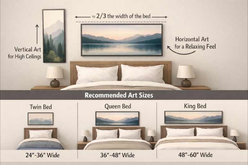 Bedroom Wall Art Dimensions