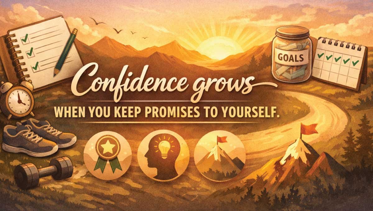 Confidence grows when you keep promises to yourself