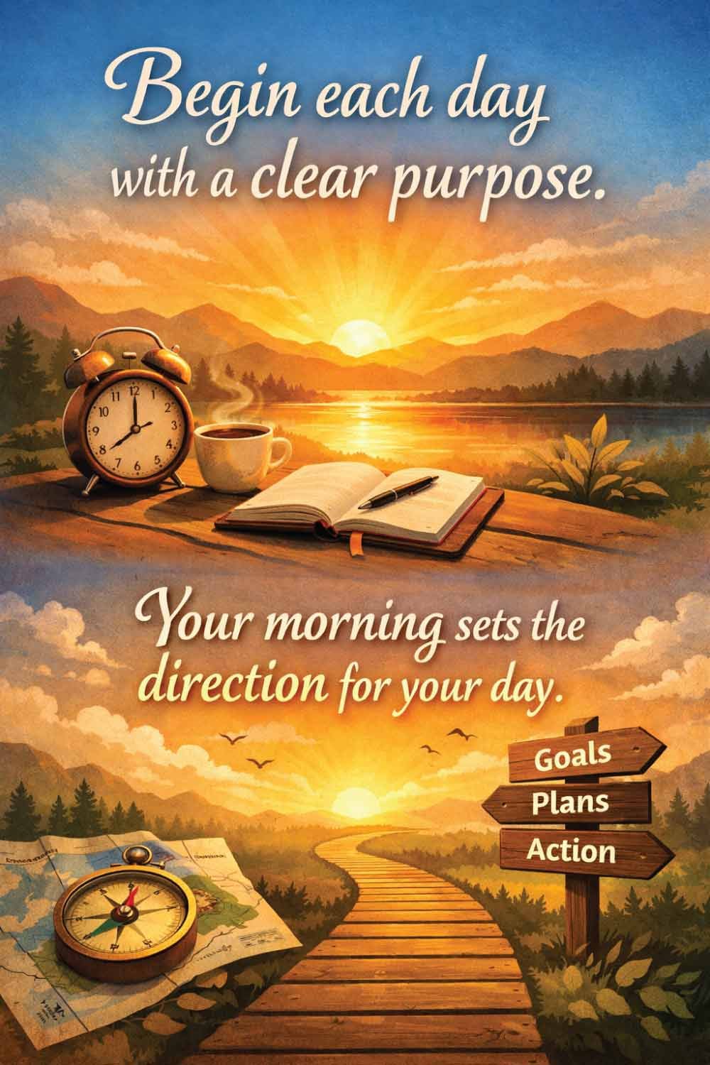 Each sunrise brings a chance to grow, love, and achieve.