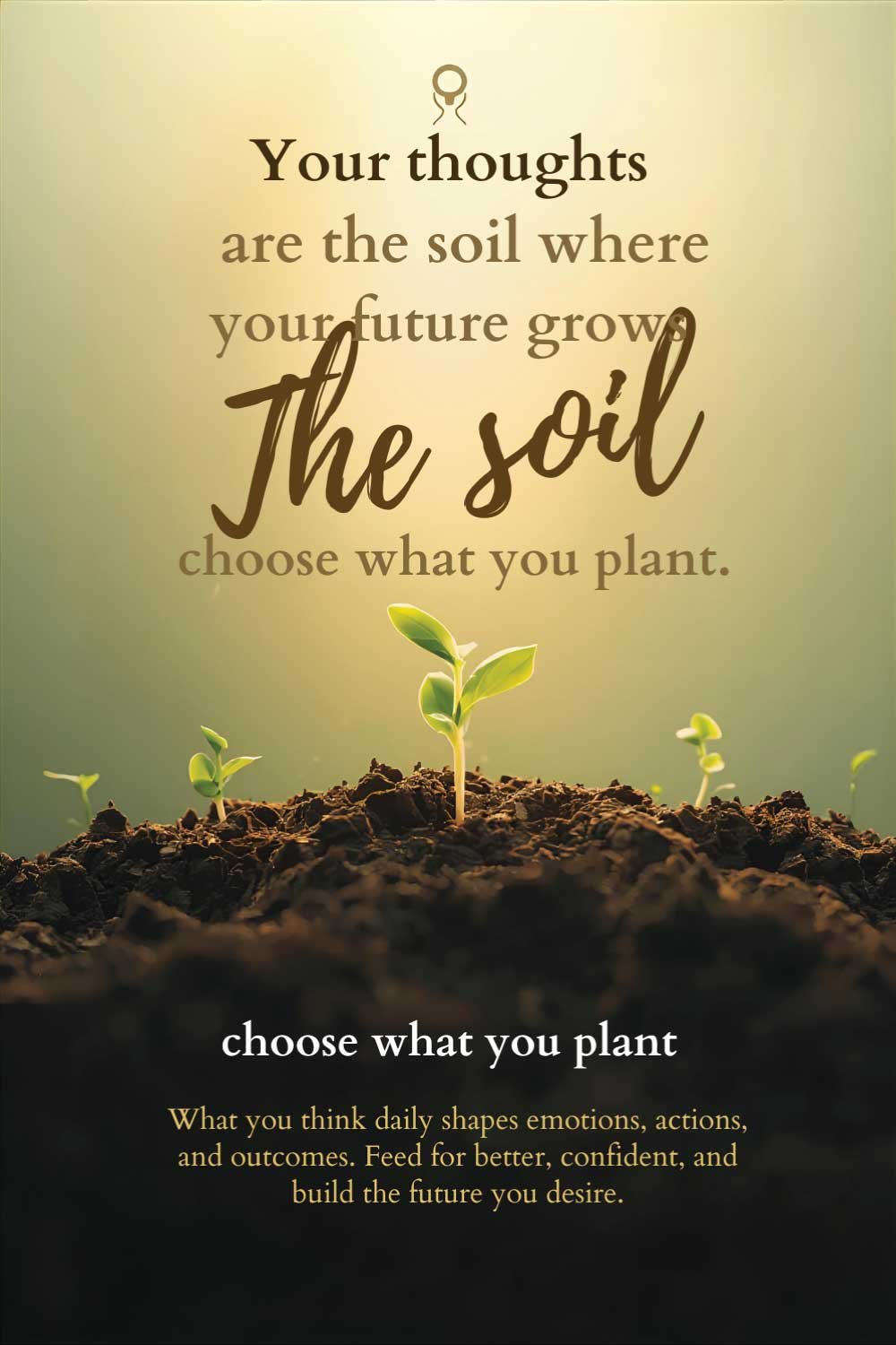“Your thoughts are the soil where your future grows—choose what you plant