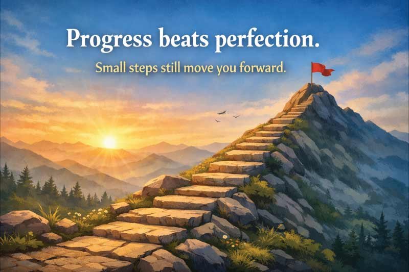 “Progress beats perfection.”