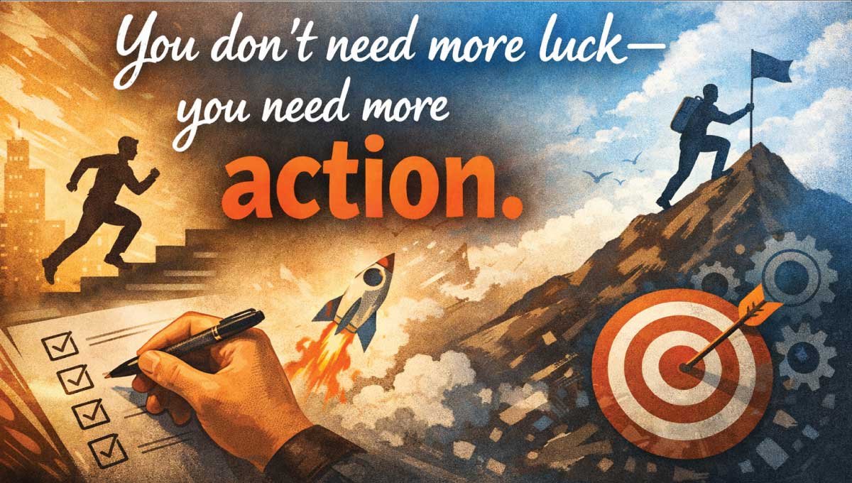 You don’t need more luck—you need more action.”